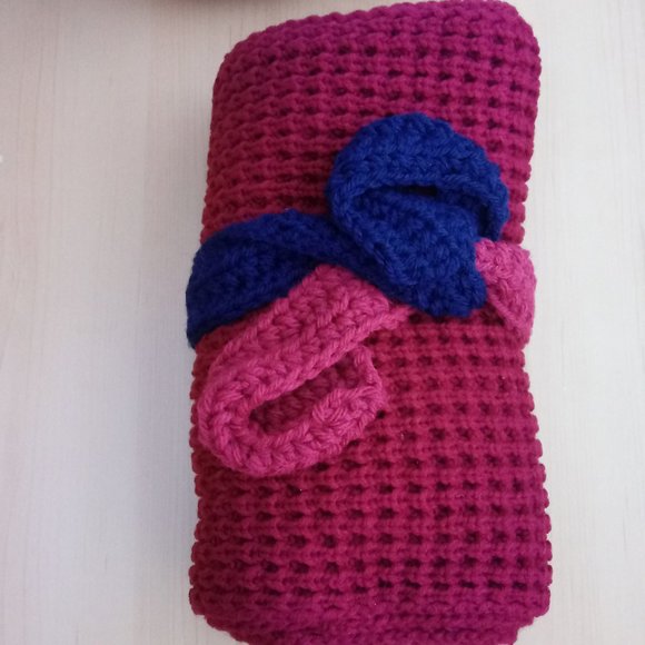 Burgundy Scarf and Head or wristband - Picture 14 of 15